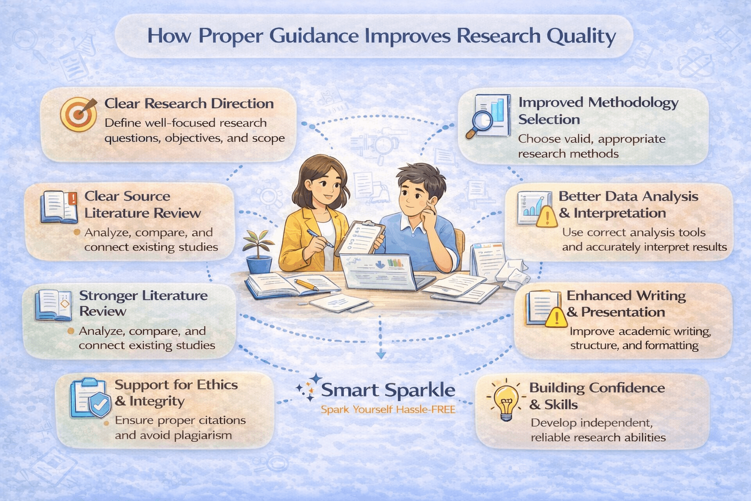 Students receiving academic guidance